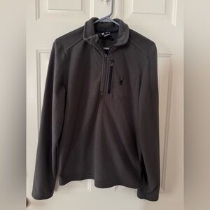 Spyder Men's Dark Gray Zip-Up Sweater
